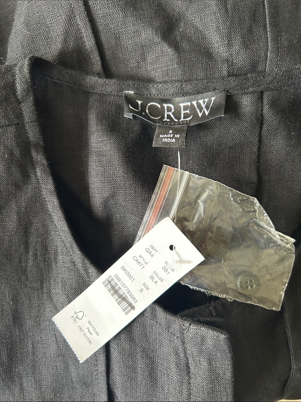 Seamed linen dress with removable belt - Picture 5 of 7